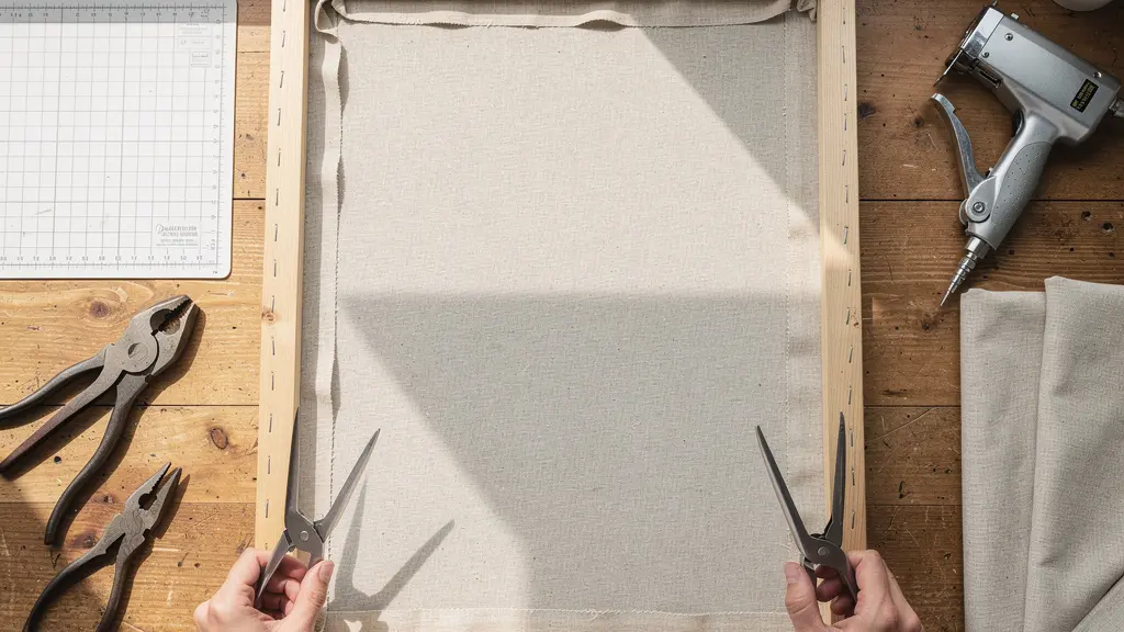 Vue arrière d'un châssis montrant la séquence de tension en méthode horloge